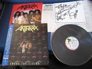 Anthrax Among The Living Japan Vinyl LP w OBI Real Signed Card