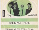 ZOMBIES She's Not There  Denmark 45 UNIQUE danish p/s GARAGE psych mod