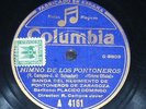 FASCIST 78 rpm RECORD Columbia PLACIDO DOMINGO (FATHER) Spain FALANGE Propaganda