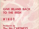 BEATLES / PAUL McCARTNEY 'GIVE IRELAND BACK TO THE IRISH' BELGIUM PS 45