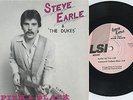 Rare Rockabilly / Country EP & Insert - Steve Earle & The Dukes - Pink & Black