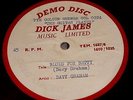 Davy Graham Blues For Betty '63 UK One Sided Dick James Demo Disc Metal Acetate