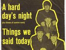 BEATLES A Hard Day's Night RARE Denmark 45 UNIQUE danish ps Things We Said Today