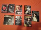 Lots johnny hallyday 6  livres et 2 coffret cassette vhs