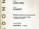 MADONNA Lucky Star SIRE US NM PROMO Holiday WHITE JACKET