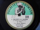 Denise Benoit Chante Prevert Helene Boschi Ducretet 78T