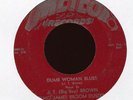 J.T. BROWN ELMO ELMORE JAMES Dumb Woman Blues on Meteor Blues 45 Hear