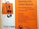 1950 ZINO FRANCESCATTI wARTUR BALSAM Violin Recital MICROGROOVE 210 GRMS VG++/VG