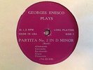Georges Enesco plays Bach Sonatas CLP-104/6