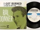 RAL DONNER 45 I Got Burned 1963 Rockabilly Promo  w/PS Nice  #CC 12