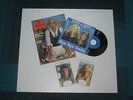 magasine mademoiselle avec 45t & 2 carte postale johnny hallyday & sylvie vartan