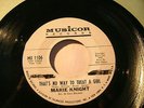 1965 Marie Knight 45 Promo Record  That's No Way To Treat A Girl  Musicor 1106