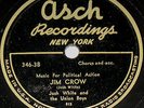 JOSH WHITE & WOODIE GUTHRIE on Asch 346 JIM CROW 1944