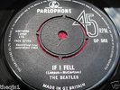 Beatles  If I Fell / Tell Me Why.1964 U.K.Parlophone export 45.DP 562  near mint