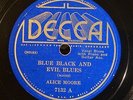 ALICE MOORE w/ PEETIE WHEATSTRAW on Guitar DECCA CLEAN COPY Blue  Black...
