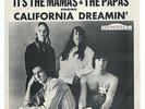 RARE The Mama's & The Papa's CALIFORNIA DREAMIN' Picture Sleeve U.S.A.