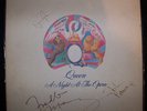 Queen A Night At The Opera SIGNED FREDDIE MERCURY +ROGER +JOHN Vinyl record VG+