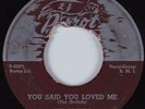 Doo Wop 45 ORCHIDS You Said You Loved Me PARROT HEAR