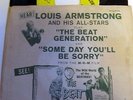 LOUIS ARMSTRONG The Beat Generation MGM PROMO Pic Sleeve MAMIE VAN DOREN BEATNIK