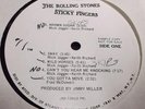 Rolling Stones Sticky Fingers Whitel Label Mono Promo LP COC 59100