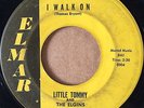 Doo Wop Soul 45 LITTLE TOMMY & THE ELGINS I Walk On on Elmar orig 1st label HEAR