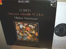 NIKOLAUS HARNONCOURT '77/BACH Cello Suites 5 &6/HARMONIA MUNDI Stereo LP/NM+