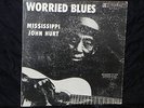 MISSISSIPPI JOHN HURT WORRIED BLUES PIEDMONT RECORDS PLP-13161 NICE FIRST PRESS