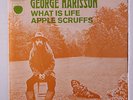GEORGE HARRISON: What Is Life / Apple Scruffs 45 (France, PS misspelled name oc