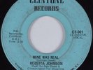 Crossover Soul 45 ROZETTA JOHNSON Mine Was Real CLINTONE HEAR