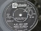 MARTHA & VANDELLAS In My Lonely Room RARE UK Stateside 45 SS 305 EX  1964 