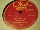 BLUES SYLVESTER WEAVER Guitar Rag/Damfino Blues(BANJO) OKEH 8480