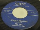 45 record ROCKABILLY TOM TALL & HIS TOM KATS on CREST VINTAGE MUSIC