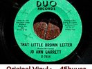 ? Jo Ann Garrett 'That Little Brown Letter' Collectors Northern Soul 45 HEAR