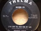 EMANUEL LASKEY   Run For My Life/You Better Be Sure 45   Thelma  northern soul