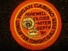 ORIGINAL RARE NORTHERN SOUL PATCH-WIGAN CASINO-FAREWELL OLDIES NITER SEP 4TH 81