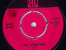 David BOWIE: I Dig Everything, 1966 UK PYE issue, push-out centror Top-Rarity EX