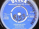 ALAN DAVID - AWARE OF LOVE / WALKING ON AIR - UK DECCA DEMO