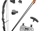 Crosman Jr Compound Bow Arrow Complete Set Beginner Archery Arm Guard Quiver