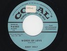 '57 Classic Rockabilly BUDDY HOLLY Words Of Love/Mailman CORAL 61852 M- DJ HEAR