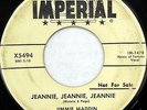 JIMMIE MADDIN 45 Jeannie, Jeannie, Jeannie IMPERIAL 1958 Rockabilly PROMO #D334