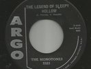 HALLOWEEN DOOWOP R&B-- MONOTONES-- LEGEND OF SLEEPY HOLLOW  -HEAR BOTH-1959 ARGO