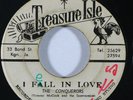 Reggae 45 CONQUERORS I Fall In Love/Lonely Street on Treasure Isle