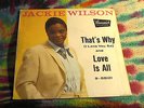 JACKIE WILSON - THAT'S WHY -- U.S. PICTURE SLEEVE ONLY -- RARE ----- K   L