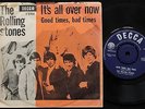 ROLLING STONES It's All Over Now RARE Danish Alt. PS 1964 UK Decca 45 7