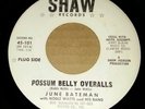 RARE NORTHERN SOUL 45 SHAW 101 PROMO JUNE BATEMAN POSSUM BELLY OVERALLS