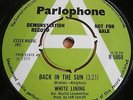 WHITE LINING BACK IN THE SUN MON AMOUR PARLOPHONE R 5868 DEMO PROG RARE VINYL 7