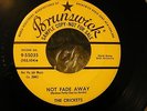 CRICKETS Buddy Holly Brunswick PROMO Not Fade Away Oh, Boy Rockabilly Rock 45