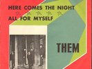 THEM/ VAN MORRISON Here Comes The Night 1965 SWEDEN very rare single
