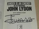 JOHN LYDON HAND SIGNED NEW BOOK + TICKET TO EVENT PUNK SEX PISTOLS PUBLIC IMAGE