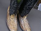Acme Snake Skin Boots Vintage Cowboy Western Square Dancing Retro Size 10 E